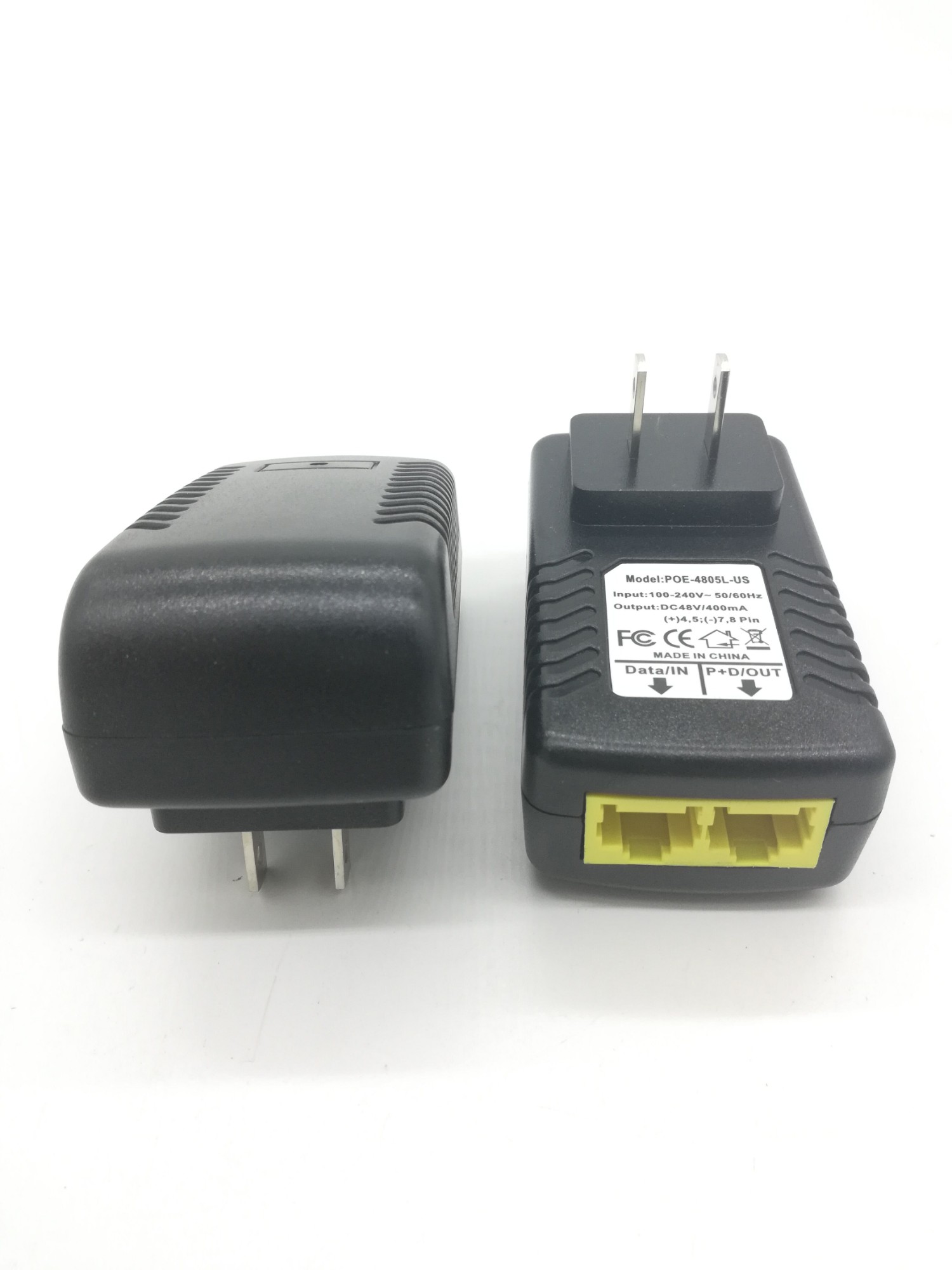 POE4805 Passive 48V 0.5A high working efficiency of 90-264VAC wide voltage input PoE Injector with high quality